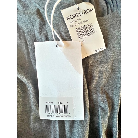 NWT Frame Shirred Muscle Dress Casual Jersey Grey Size Small - Picture 5 of 6
